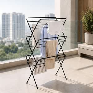 off : Lifelong Foldable Alloy Steel Cloth Drying Stand