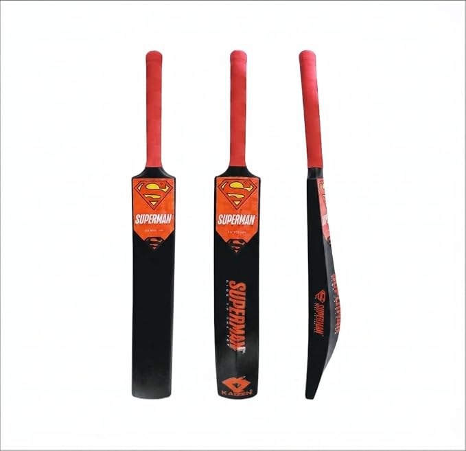 Kaizen Super-Rise Cricket Bat – Size 8 Plastic Fibre Bat for Kids | Lightweight & Durable Cricket Bat for Practice & Fun Play – Black Color