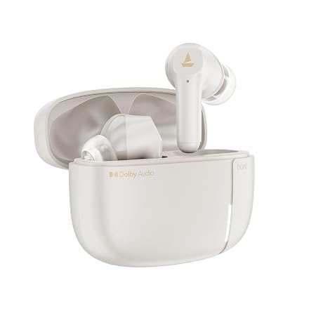 boAt 2026 Launch Airdopes Prime 800D, Surround Sound by Dolby Audio, 45H Battery, Quad Mic AI-ENx™, 11mm Drivers, ASAP™ Charge,App Support Wireless Bluetooth TWS Earbuds with mic(Swedish White)
