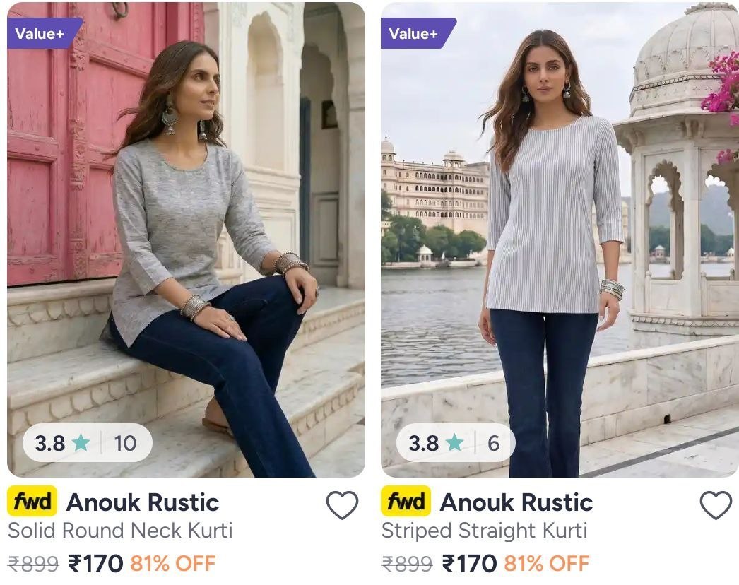 Myntra | Women Kurta Starting From at ₹170