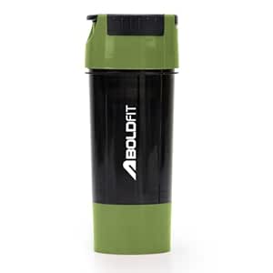 Boldfit Gym Shaker Pro Cyclone Shaker Bottle 500ml with Extra Compartment, Leakproof, Sturdy Ideal…