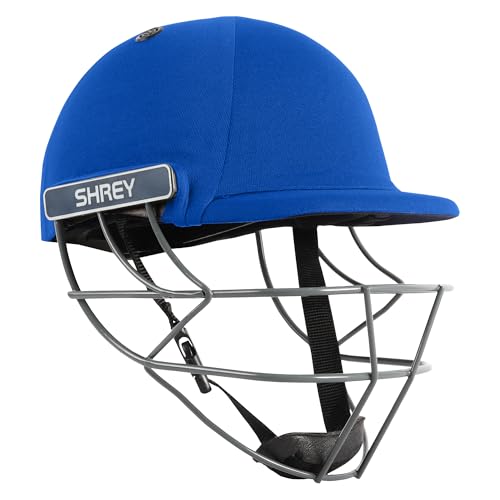 Shrey Performance Steel Batting Fixed Visor Cricket Helmet for Men's (Royal Blue, XL)