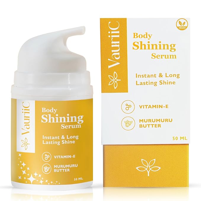 Skin Shining Serum Shimmer for Glowing Skin - Radiant Complexion | Luminous Glow | Intense Hydration | Lightweight & Non-Greasy Body Shimmer with Vitamin E, Murumuru Butter & probiotics | 100% Vegan | Unisex | All Skin Types | 50ml