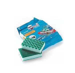 Sparkmate by Crystal PU Coated Sponge Pad + Scrubber, Set of 2, 11cm X 7cm