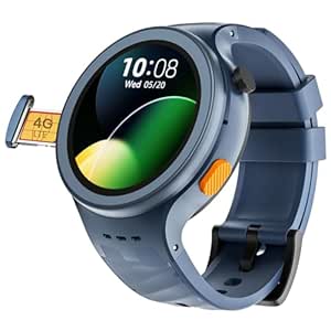 AGEasy Protec Fall Detection Smartwatch for Seniors with 4G LTE Calling, SOS Button for Emergencies, 1.28” AMOLED Display, IP68 Water Resistance, Pill Reminder & One Full Day Battery Life (Rich Gray)