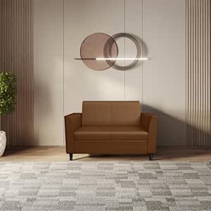 Interio by Godrej Emperor 2-Seater Synthetic Leather Sofa | 1-Year Warranty, Sol...