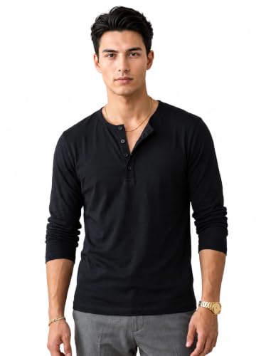 Men’s Full Sleeve Henley Neck T-Shirt (All Size) .