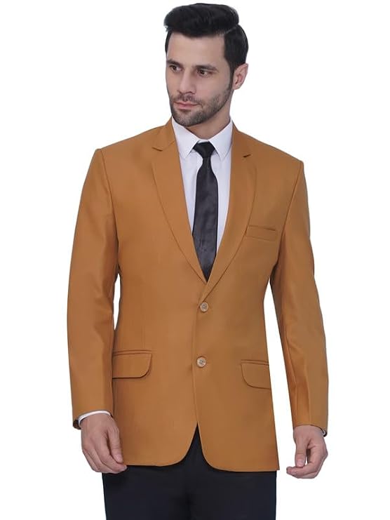 FAVOROSKI Tuxedo Formal Blazers for Men with 2 Pockets | Rayon Slim Fit Single Breasted Blazer | Semi Ethnic Wear Tuxedos | Solid Tuxedo Blazers in Shawl Collar | Blazer for Wedding, Festive, Formal