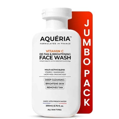 Aqueria Jumbo 200ml Face Wash For De-Tan & Brightening Vitam...