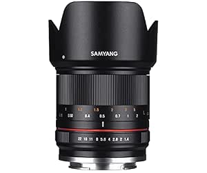 Samyang 21 mm F1.4 ED AS UMC CS Wide Angle Lens for Mirrorless Camera, Fuji X Bl...
