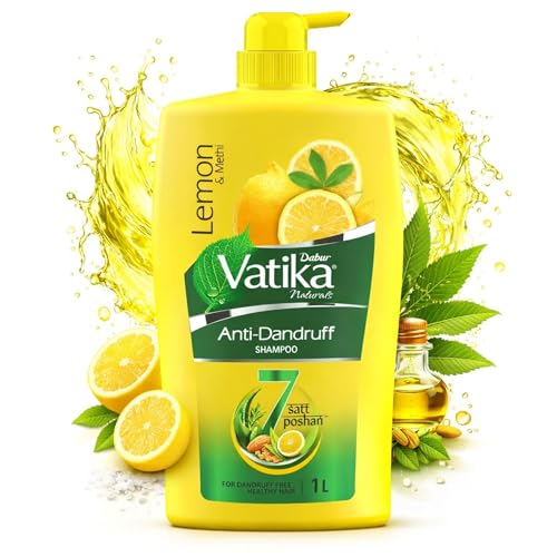 Dabur Vatika Naturals Anti Dandruff Shampoo - 640 ml | 7 Nat...