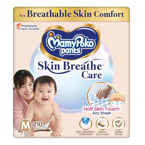 MamyPoko Pants Skin Breathe Care | Baby Diapers Medium Size ...