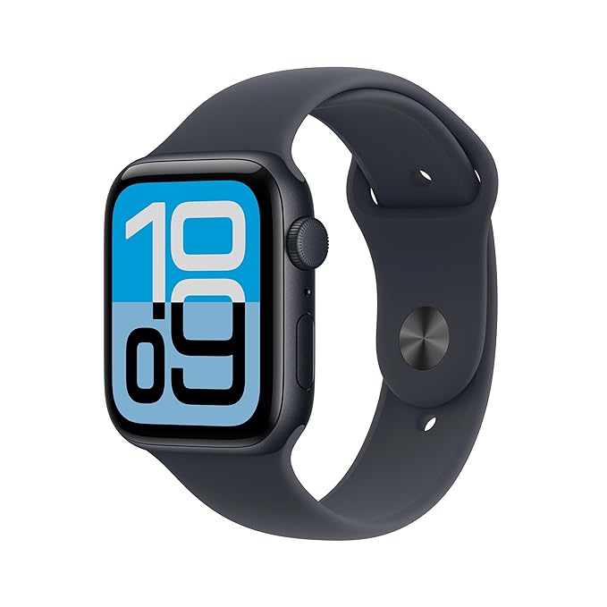 Apple Watch SE 3 GPS 44mm Midnight Aluminium Case with Midnight Sport Band - S/M