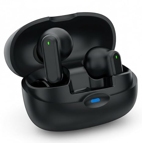 LX-15 Gaming TWS Earbuds | 40 Hrs of Playtime | Bluetooth v5.4 with AI-ENC | Skin Friendly Ear Cushions | Environmental Awareness | 45ms Low Latency Gaming | IPX5 Water & Sweat Resistant