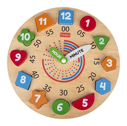 Giggles - My Clock, Shape Sorting Clock Puzzle, Teaches Time, Shapes and Numbers Preschool Toys (3 Years & Above, Multicolour)