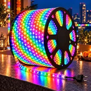 Desidiya LED Rope Light 100 Meter Multicolor | Decorative Lighting for Diwali, Dhanteras & Festive…