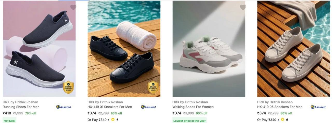 Upto 90% Off : HRX Shoes