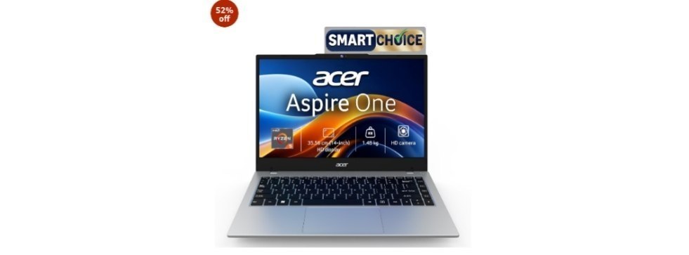 Acer Smartchoice Aspire One, AMD Ryzen 5-40,Office 2024 + M365 Basic, 8GB LPDDR5 RAM/ 512GB SSD