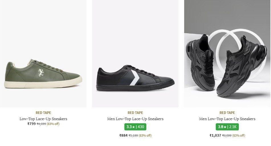 Ajio | Red Tape Shoes at Upto 83% Discount