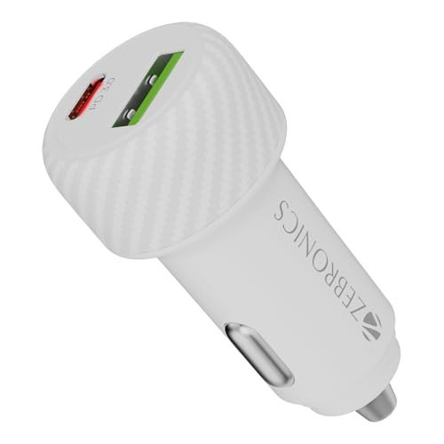 Zebronics 48W Car Charger with Dual Output - Type-C (30W) & ...