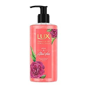 LUX Rose & Aloe Vera, Shimmering Body Wash, 400 ml, for Bright and Soft Skin, with 100% Natural…