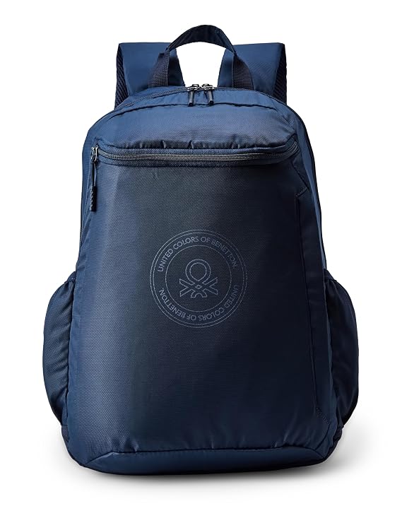 United Colors of Benetton Quirky 19L Laptop Backpack, Minimalist & Water-Resistant, Fits 14-inch Laptops, for College, Office & Everyday