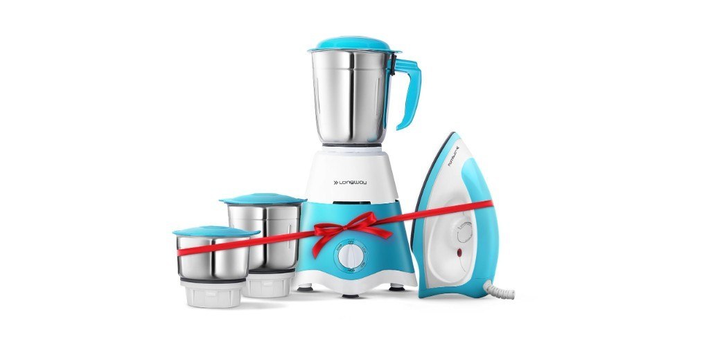 Longway Super Dlx Mixer Grinder with Kwid 1100W Dry Iron