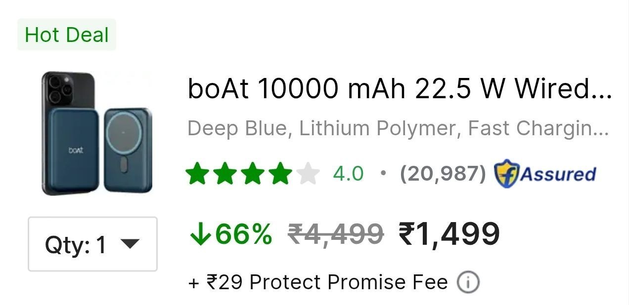 boAt 22.5W 10000mAh Magsafe Powerbank