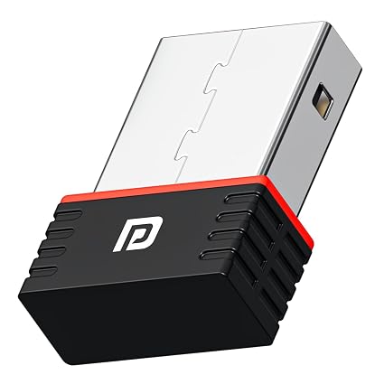 Portronics Wiplug 150 WiFi USB Mini Adapter Supports Wireless Data Upto 150 Mbps, Hotspot Adaptor, IEEE 802.11 b/g/n Support,Advanced WPA/WPA2 Security Encryption, Plug & Play Setup (Black)