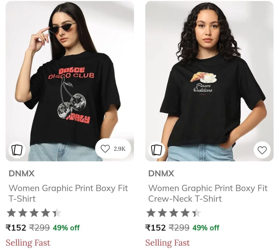 AJIO Loot : Topwear Clothing Under ₹199.