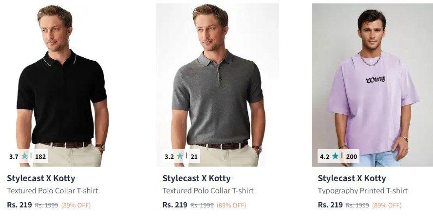 Stylecast Kotty X Clothing upto 89% off starting From Rs.219
