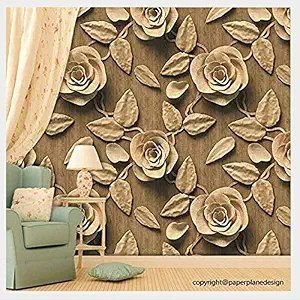 PAPER PLANE DESIGN Self Adhesive Wallpaper Floral Theme Matte Finish (10 Square Ft.)
