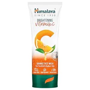 Himalaya Brightening Vitamin C Orange Face Wash | Vitamin C & Niacinamide | Brightness for Youthful Radiant Skin | Soap Free | Dermatologically Tested | 50ml