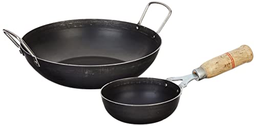 Amazon Brand - Solimo Sheet Metal Iron Cookware Set of 2 Pc ...