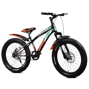 Leader Speedy Bike 20T Kids Cycle with Front Suspension | DD Brake | Ideal 7-10 Years 20 T Fat Tyre Cycle