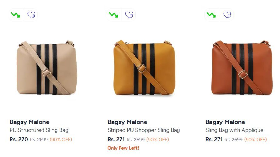 Myntra | Upto 90% Off On Bagsy malone Bags.