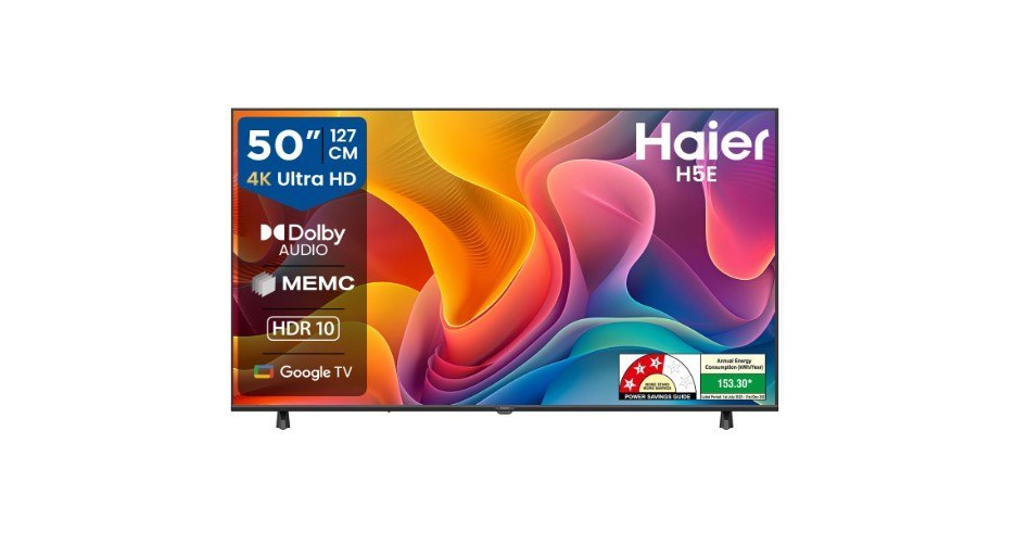Haier H5E Series 127cm (50) 4K Ultra HD Smart LED Google TV
