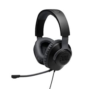 JBL Quantum 100 Wired Over Ear Gaming Headphones with Mic, 4...