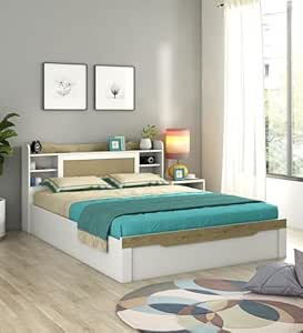 Spacewood Lilly Bed | Queen Size (78 X 60) Engineered Wood Bed with Box Storage| 3 Year Warranty |…