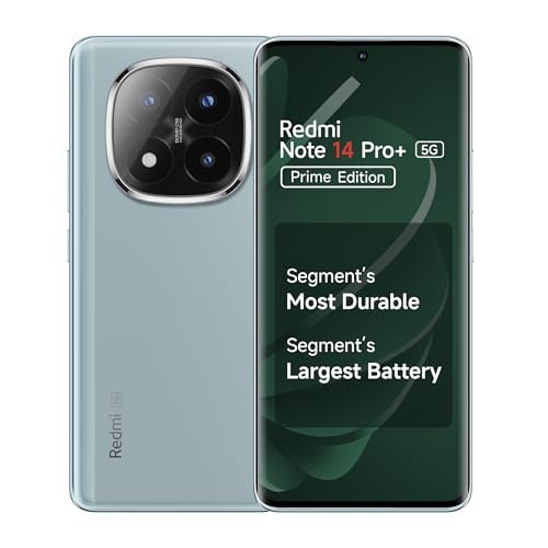 Redmi Note 14 Pro+ 5G Prime Edition (Spectre Blue, 8GB RAM, 128GB Storage) | Snapdragon 7s Gen 3 Processor | AMOLED Display | Dual Nano-SIM | 6200mAh Battery | Corning Gorilla Glass Victus 2