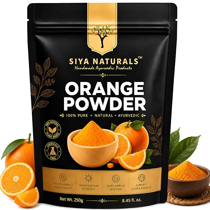 Orange Peel Powder 250g | 100% Pure Orange Peel Powder | Vitamin C Rich Herbal Face Pack for Skin Brightening, Glowing Skin & Tan Removal | Natural Exfoliator | No Additives, Cruelty Free