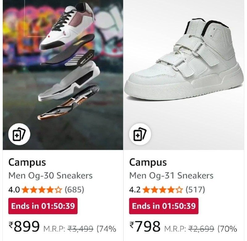CAMPUS SHOES UPTO 76% OFF