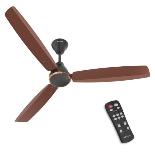 Polycab Wizzy Vibe 1200mm 5-Star BLDC Ceiling fan for Home w...