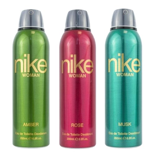 Nike Women Deodorant Spray Combo (Amber + Rose + Musk) 200m...