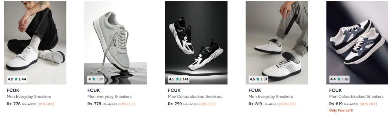80% OFF FCUK SHOES