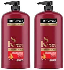TRESemme Keratin Smooth Shampoo 1 L, With Keratin & Argan Oil for Straighter, Sh...