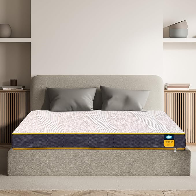 Centuary Mattresses Sleepables | 7 Years Warranty | 5-Inch Double Size Dual Comfort Hard and Soft Reversible Roll Pack High Resilience (HR) Foam Mattress (75x48x5)
