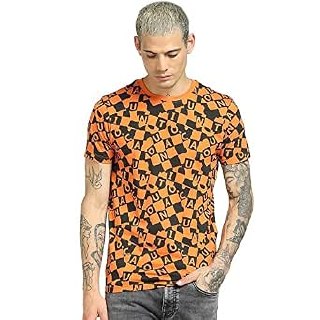 Jack & Jones Men Cotton Printed Regular Fit Crew Neck T-Shirt
