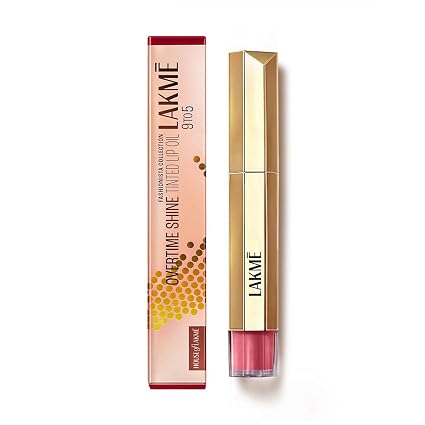 LAKMÉ 9to5 Overtime Shine Tinted Lip Oil - Frosted Pink 5.3ml