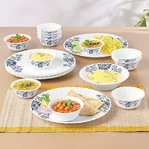 Larah by Borosil 19 Pieces Leona Opalware Dinner